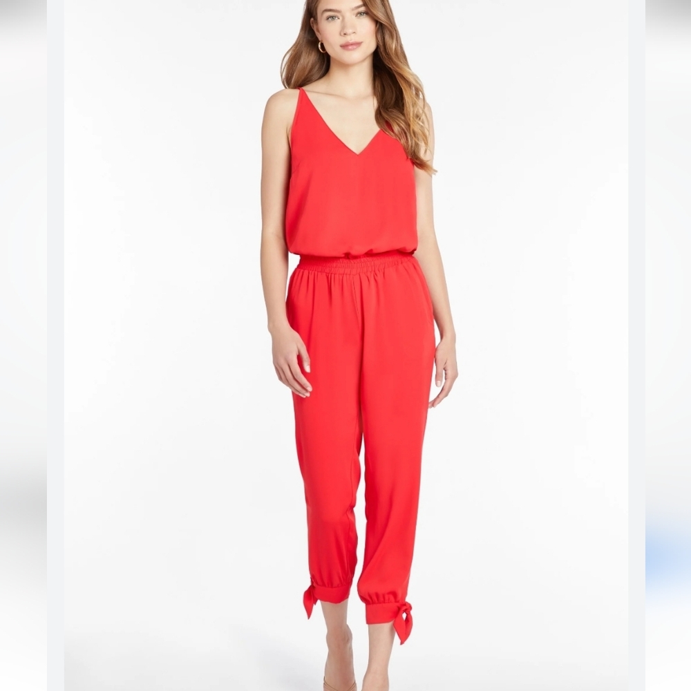Amanda Uprichard Vibrant Red Jumpsuit